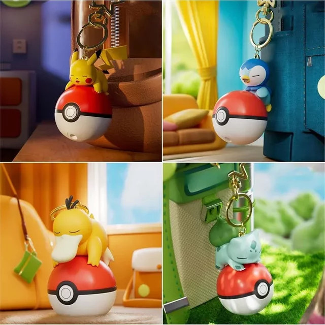 Bandai Pokémon Pikachu Schlüsselanhänger, mit Licht, 7 cm - Bild 1