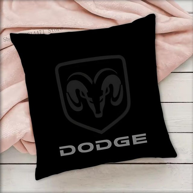 D-DODGE Kissenbezug quadratisch in Schwarz mit Grafik-Motiv aus Polyester, Breite: 40,64 cm - Bild 1