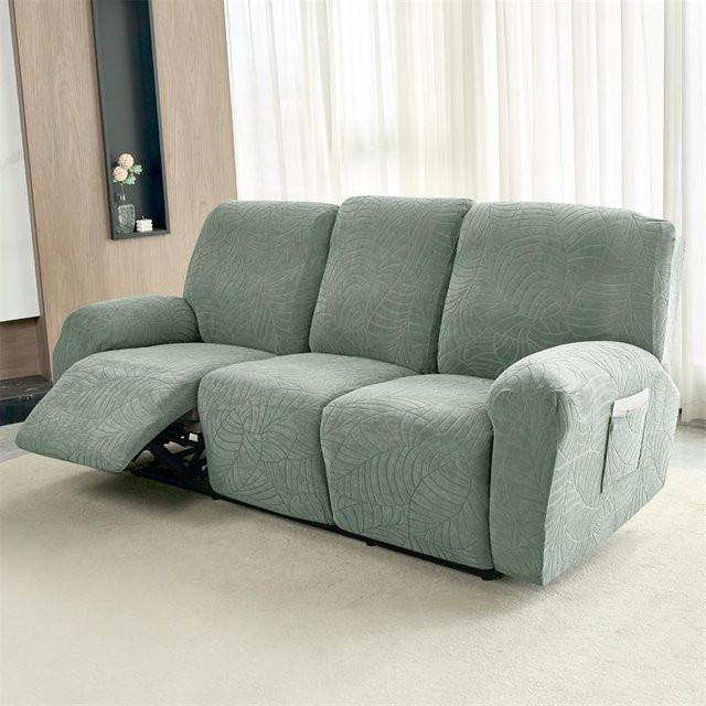 Bestbags Wasserabweisende Relaxsesselbezüge aus Jacquard in Grün, elastische und rutschfeste Sofaschutzhüllen für 1/2/3 Sitzer - Bild 1