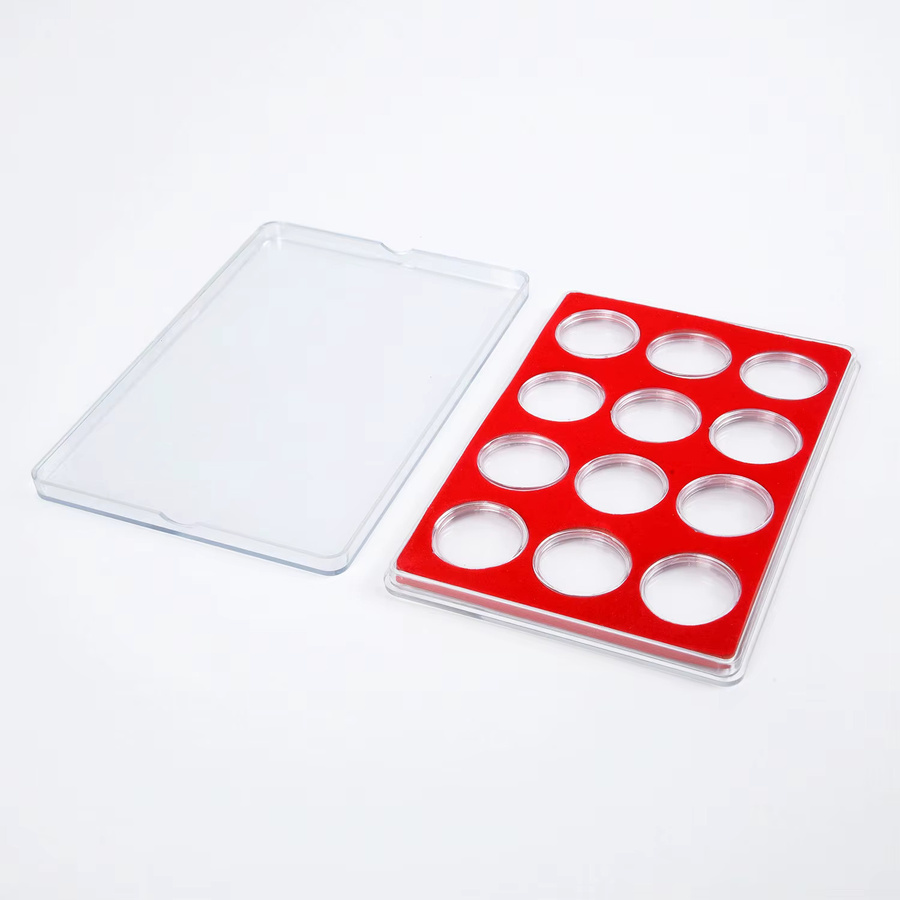 Transparente Münzbox aus Kunststoff mit 27 mm Loch für Gedenkmünzen und Sammlungen - Bild 3