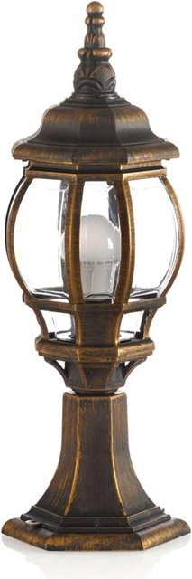 Lindby Nadesha Außenleuchte Retro Vintage Antik in Messing Gold, 1-flammig E27, IP44 spritzwassergeschützt - Bild 1