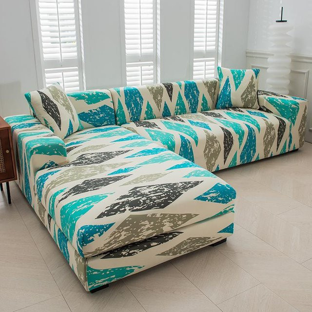Rutschfester Stretch Sofabezug von Yiran bag aus elastischem Spandex für Sektionalsofas, Mehrfarbig, Breite: 90-140 cm - Bild 1