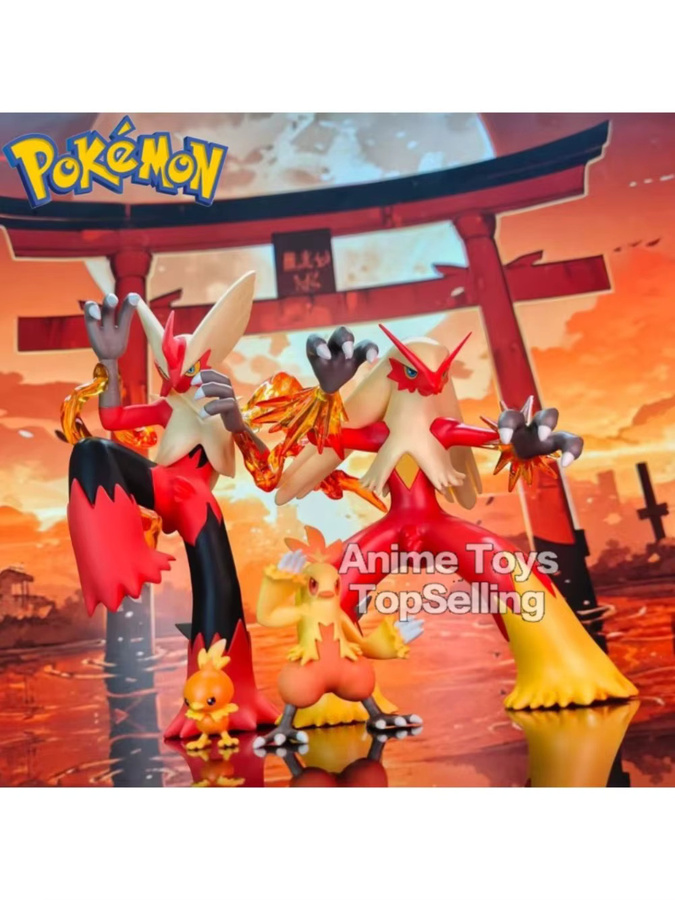 Bandai Pokémon Blaziken Evolutionary Group Actionfiguren, PVC, Bunt / Mehrfarbig - Bild 3