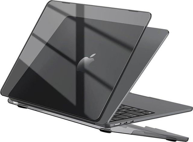 Schwarze transparente Hartschalen-Laptop-Hülle für Apple MacBook Air und MacBook Pro - Bild 1