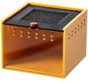 Binchi Spinnen Zuchtbox Mini, Krabbeltierbox, Schwarze Acrylbox, orange - Bild 1