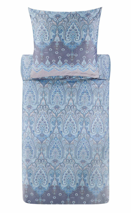 Bassetti Satin Bettwäsche ISOLABELLA Mako-Satin aus Baumwolle in Azurblau mit Reißverschluss, Kissenbezug 80 x 80 cm - Bild 1