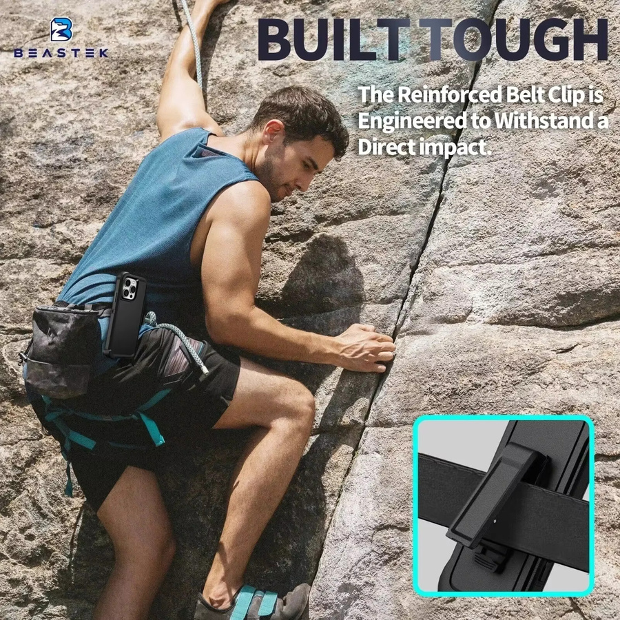 3in1 Heavy Duty Rugged Armor Schutzhülle für Apple iPhone 16 15 14 13 12 11 Pro Max Plus Mini in Schwarz und Rot - Bild 6