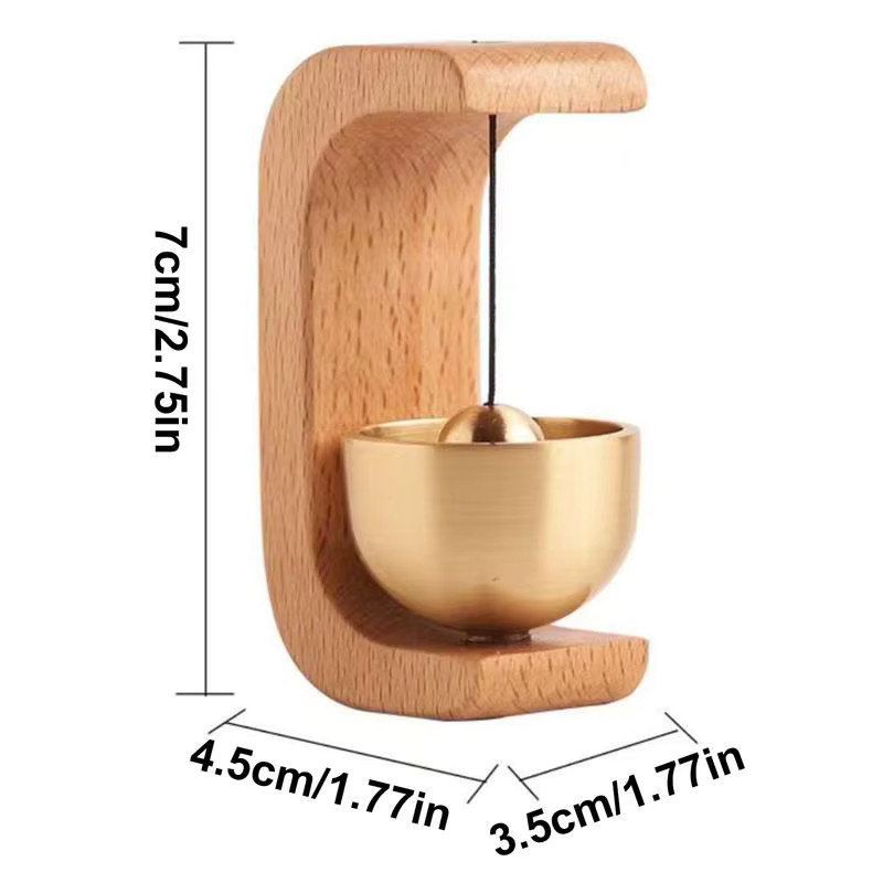 Dekorative magnetische Türklingel aus Messing in Gold im rustikalen Design - Bild 4