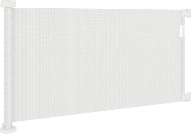 PawHut Türschutzgitter in Weiß aus Aluminium, B/H/L: 10 x 87 x 142 cm - Bild 1