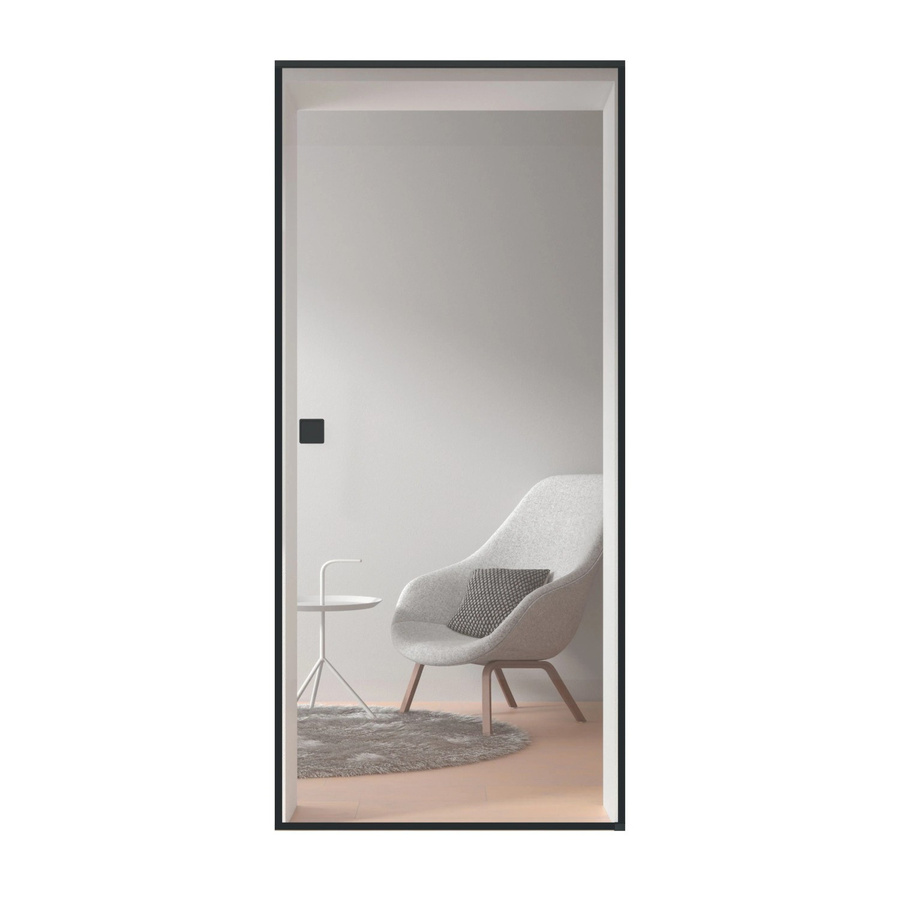 Skyscope Portal Glasschiebetür aus ESG Floatglas mit Siebdruck-Dekor in Schwarz Transparent, B/H: 94 x 206 cm, DIN Links/Rechts reversibel - Bild 2