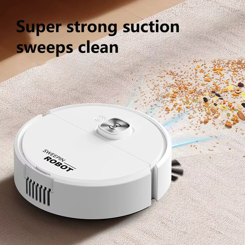 XMSJ 3-in-1 Mini-Kehrroboter Intelligente Kehrmaschine in Weiß - Bild 1