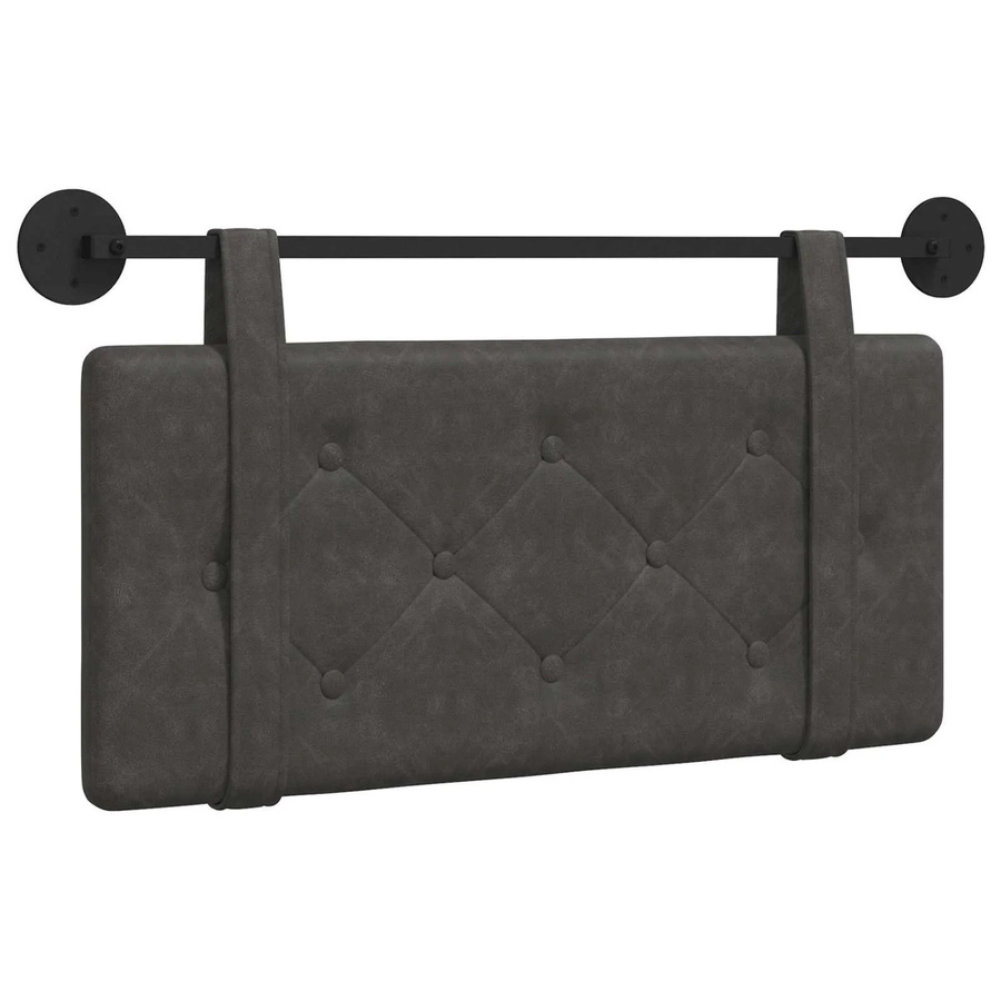 vidaXL Wandmontiertes Polsterpaneel aus Kunstleder in Schwarz und Grau, B/H: 90 x 55 cm - Bild 2