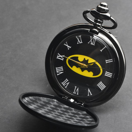 Bandai Taschenuhr Quarz, Batman, Schwarz, Unisex