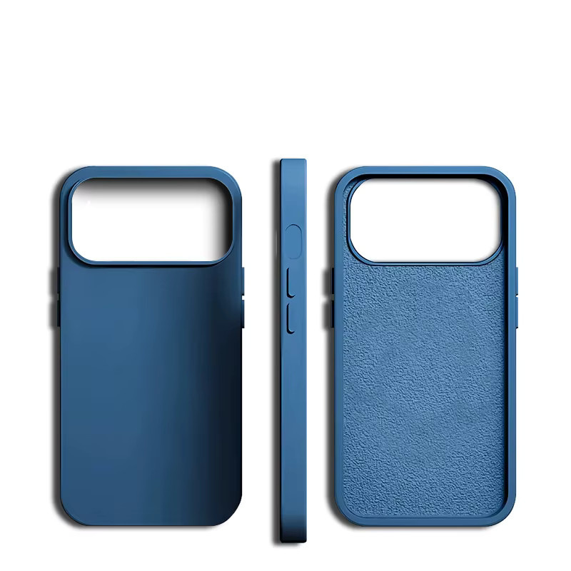 Stoßfeste Flüssigsilikon Hülle für Apple iPhone in Blau - Bild 5