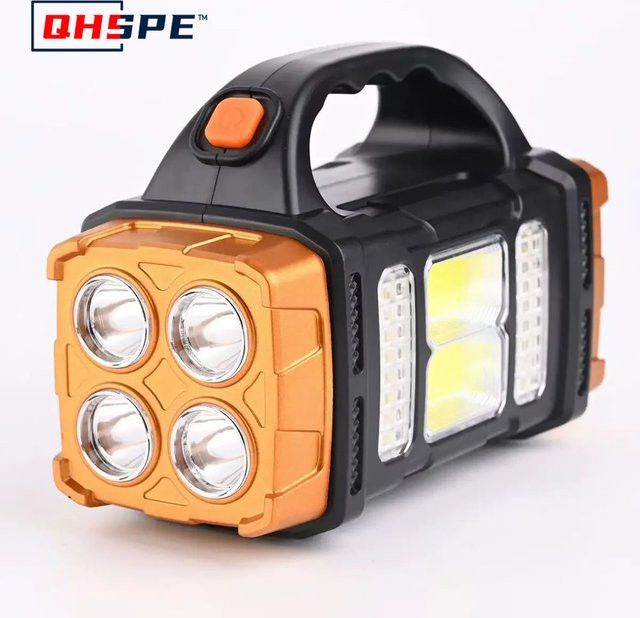 QHSPE COB Multifunktionale Outdoor Solar Notfall Suchscheinwerfer USB Aufladbare Camping Taschenlampe - Bild 1