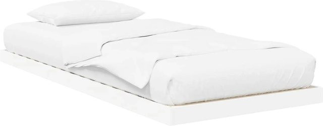 vidaXL Bodenbettrahmen aus Holzwerkstoff in Weiß, B/T/H: 80 x 200 x 7,5 cm - Bild 1