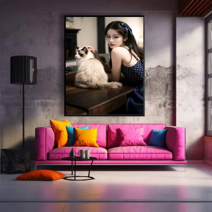 KAYOU Wandposter Dilraba Dilmurat selbstklebender wasserfester Kunstdruckaufkleber Mehrfarbig - Bild 5