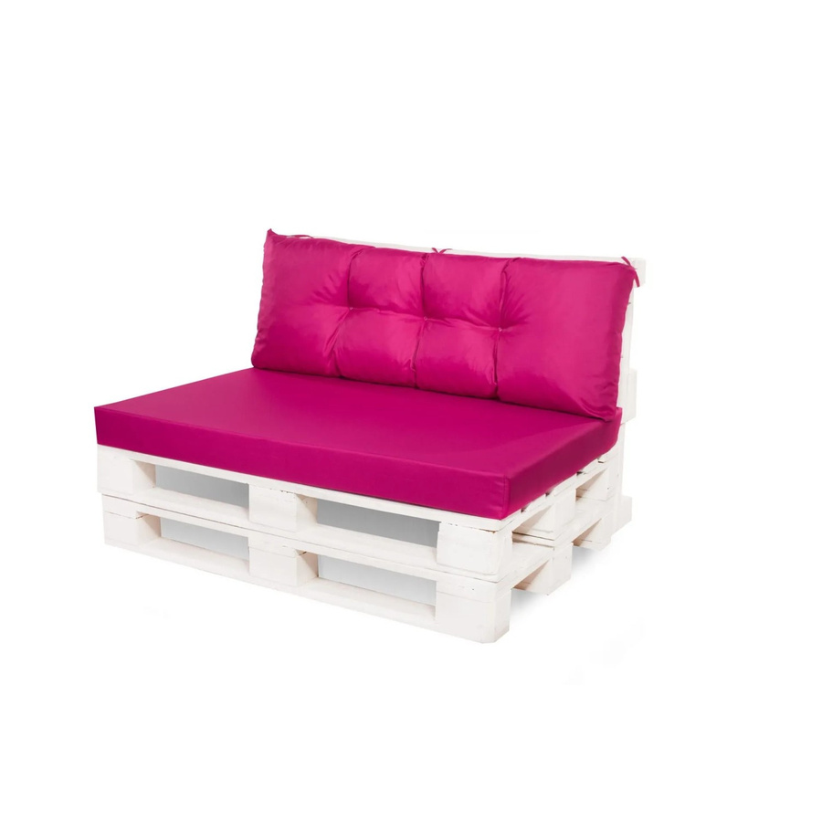 Setgarden Mix Palettenkissen Set in Rose mit Sitzkissen und Rückenkissen, 1-teilig, B/T/H: 120 x 50 x 10 cm und 120 x 40 cm - Bild 2