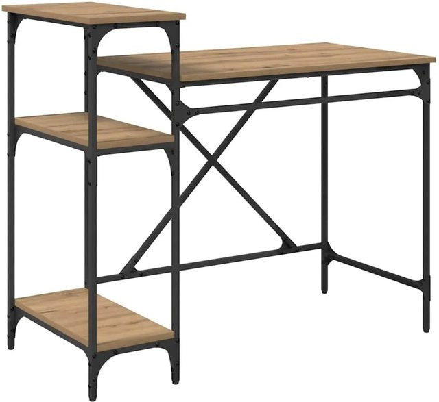 vidaXL Schreibtisch Artisan-Eiche in Braun für Büro und Home Office, B/T/H: 105 x 50 x 90 cm - Bild 1