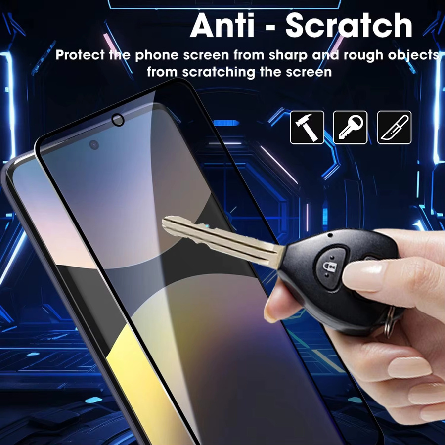 Xiaomi Redmi Note 14 5G Sichtschutzfolie aus gehärtetem Glas, Anti-Spy Schutzfolie, transparent - Bild 4