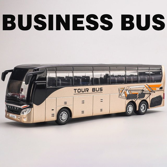 DUFFDUN Business Bus Modell Spielzeugauto, 1:30, Metall, mit Musik und Licht - Bild 1