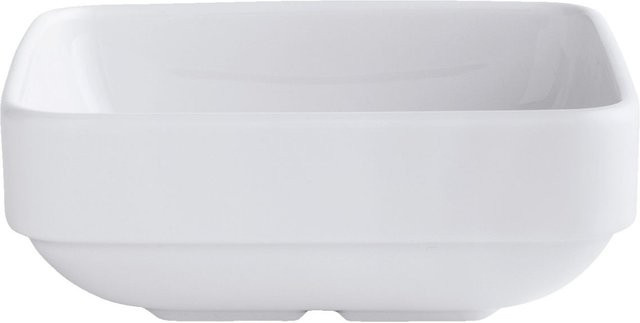 PULSIVA Salatschale Stackora eckig, 6er Pack, Weiß, Porzellan, 250 ml, B/T/H: 11,5 x 11,5 x 4,5 cm - Bild 1