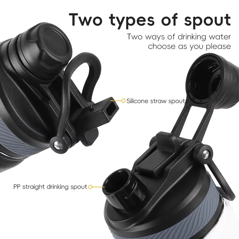 ESLNF Isolierte Camping-Vakuumflasche aus Edelstahl 304 in Schwarz oder Weiß, 650 ml - Bild 4