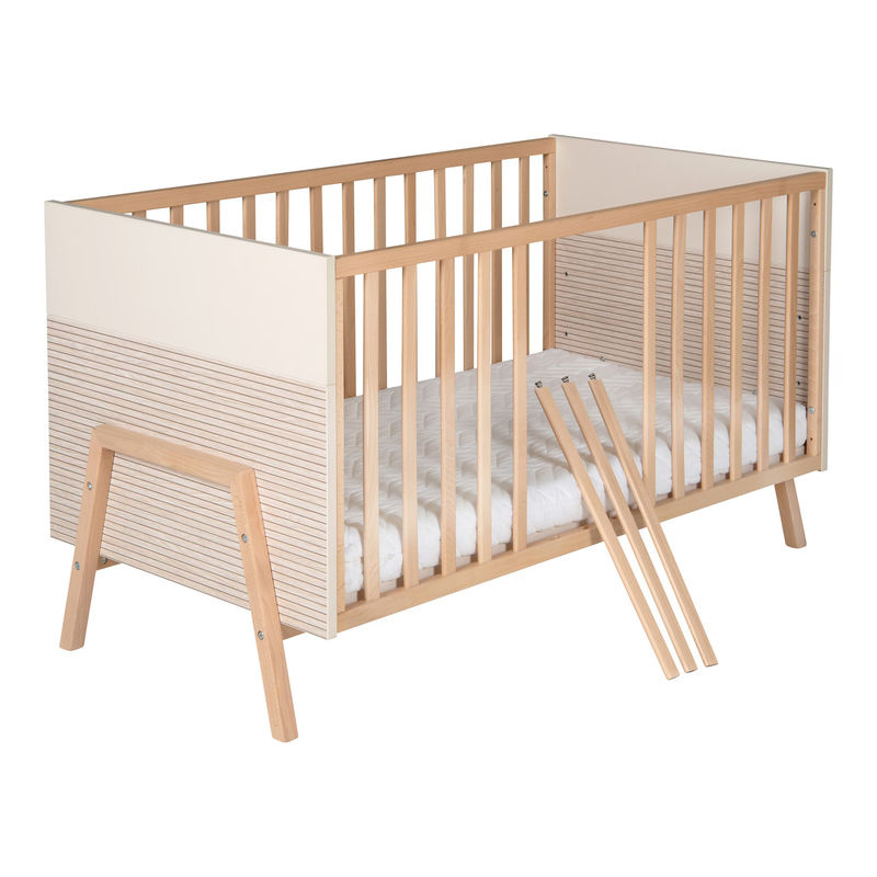 Schardt Babybett Happy aus massiver Buche in Beige, B/T/H: 70 x 140 cm - Bild 2