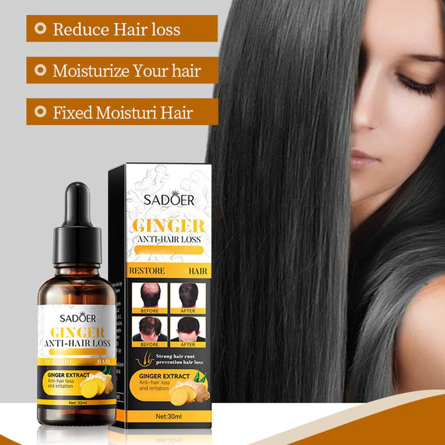 SADOER Haaröl mit Schwarzem Sesam, Ingwer und Biotin, für trockenes Haar - Bild 4