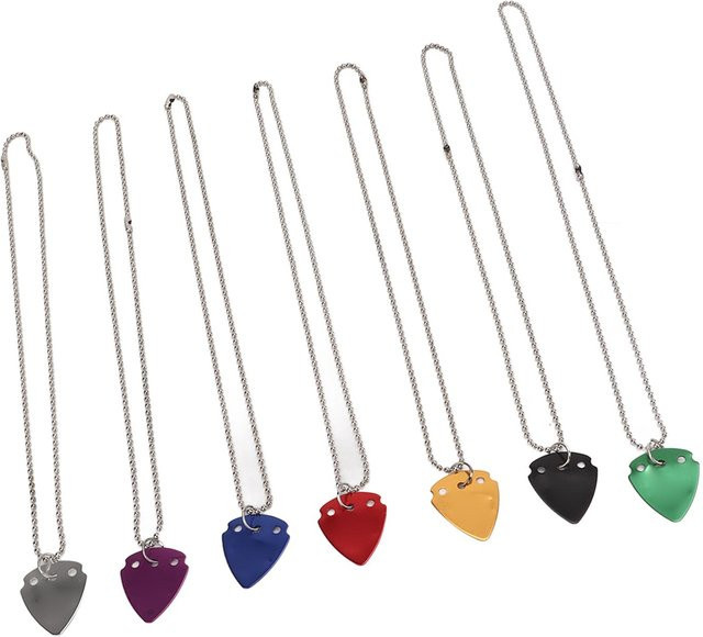 Halsband Gitarrenplektrum, Metall, Weiß, Damen - Bild 1