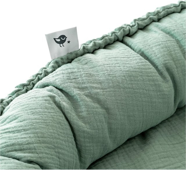 Julius Zöllner Kuschelnest NIDO Terra Musselin in Grün für Babys - Bild 1