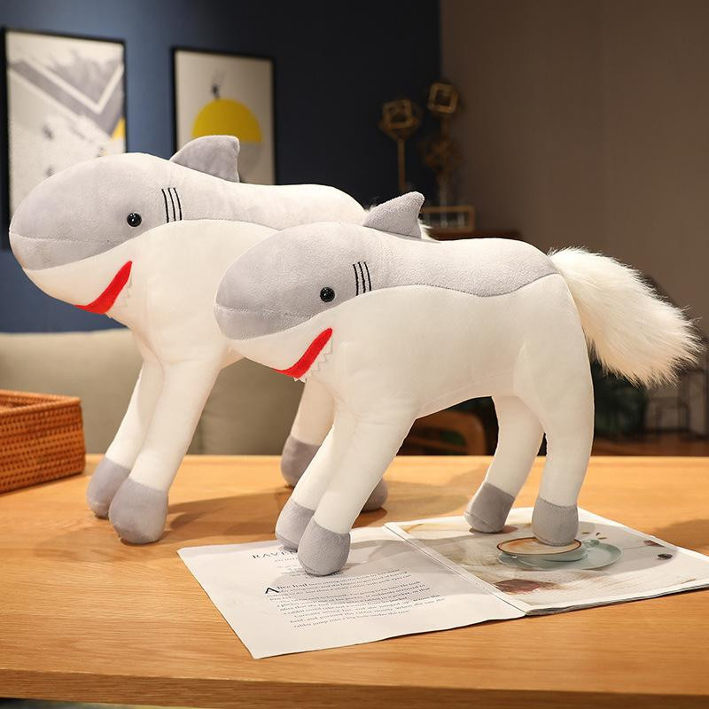 Yiran toy Kawaii Verwandeltes Haifischpferd Plüschspielzeug Puppe Tierkissen - Bild 3