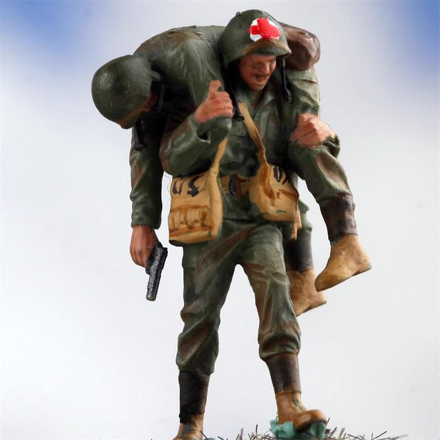 ART CROWN MODEL US-Geflickte-Soldaten-Actionfigur, 2-teiliges Set, 1:72, Bunt / Mehrfarbig - Bild 1