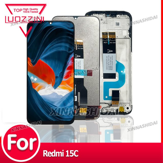 Xiaomi Redmi 15C Ersatz LCD Display mit TFT Touch Screen und Rahmen in Schwarz - Bild 1