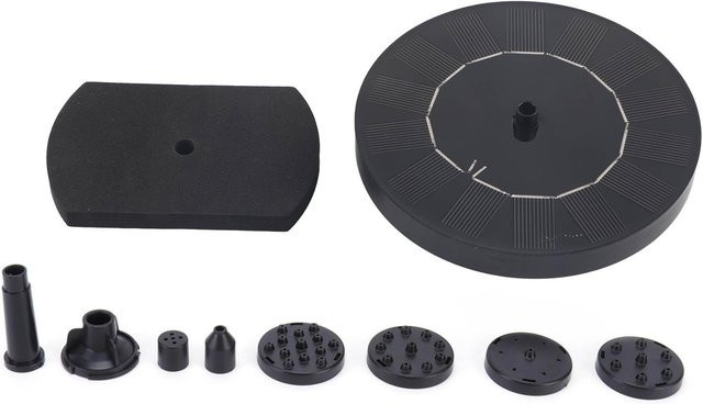 GoolRC Solarbrunnenpumpen-Set Schwimmender Brunnen für Garten Terrasse und Teich in Schwarz, B/T/H: 13 x 13 x 13 cm - Bild 1