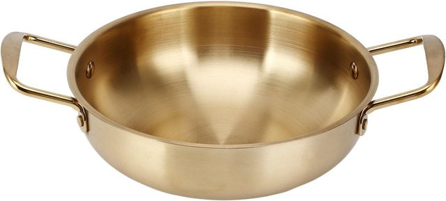 KONNWEI Koreanischer Ramen-Topf aus Edelstahl in Gold, Durchmesser: 28 cm - Bild 1