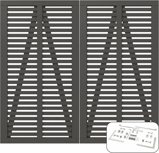 Plus Doppeltor Harmoni aus Nadelholz in Umbragrau, Breite: 200 cm, Höhe: 180 cm - Bild 1