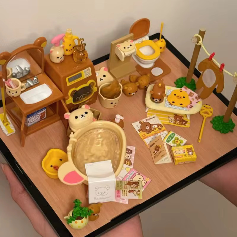 Re-Ment Easy Bear Badezimmer-Serie Blind Box Miniaturszene aus Kunststoff in Mehrfarbig - Bild 4