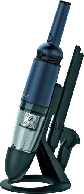 Maxxmee Akku-Handstaubsauger mit HEPA-Filter und Verlängerungspol, inklusive Ladestation, ideal für Tierhaare und die Nutzung im Auto, Grau/Blau - Bild 1