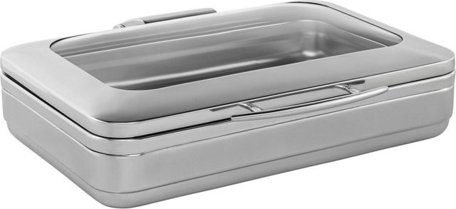 VEGA Chafing Dish Fenton rechteckig GN 1/1 aus Edelstahl, Silber, B/T/H: 58 x 48 x 16 cm - Bild 1