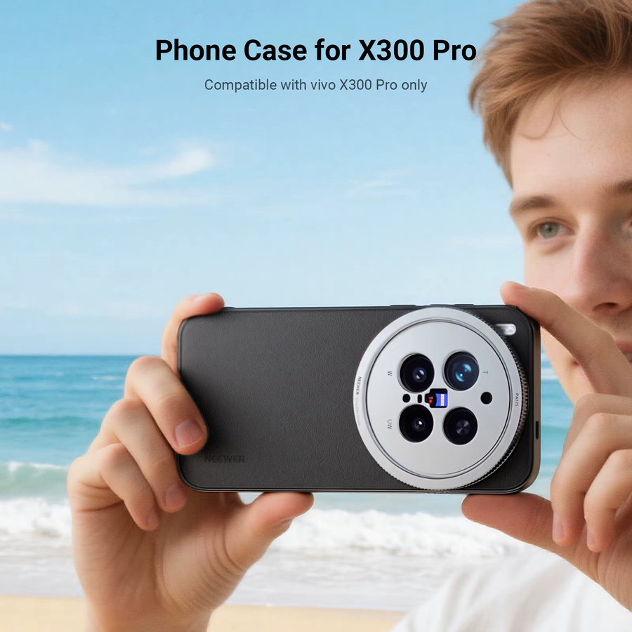 NEEWER Handyhülle für Vivo x300 Pro in Schwarz mit 67mm Filteradapter und 17mm Objektivhalterungen aus TPU/PC - Bild 5