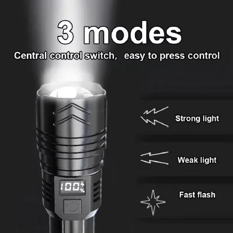 Heinast LED Laterne in Schwarz, wiederaufladbare Outdoor-Taschenlampe für Garten und Notfälle - Bild 4