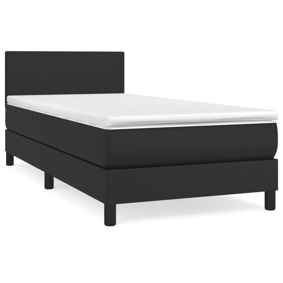 vidaXL Boxspringbett mit Matratze Schwarz B/T/H: 100 x 200 x 203 cm - Bild 2