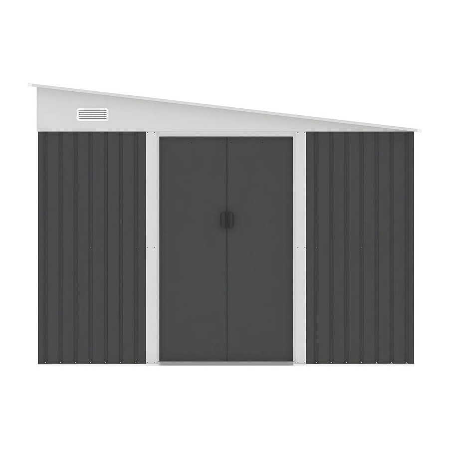 Vente-unique Schrebergartenhaus Daxton aus Metall in Anthrazitgrau, Höhe: 269 cm - Bild 2