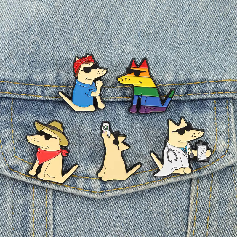 Anstecknadeln Hunde-Cartoon, Miss Zoe, Unisex - Bild 5