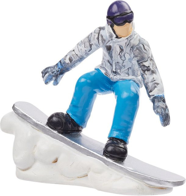 HobbyFun Miniatur Snowboarder Figur aus Polyresin für Tabletop und Winter-Dekoration - Bild 1