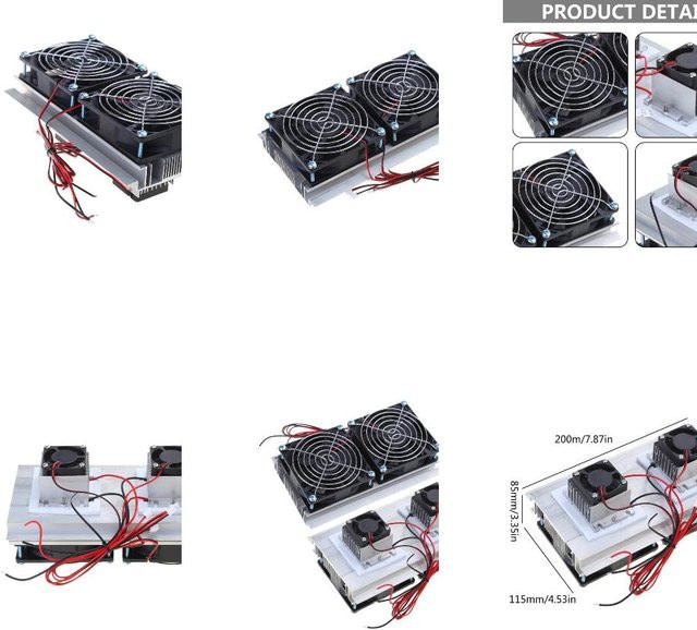 AREOFRGB DIY-Kühler-Set 12 V Halbleiter-Kühlsystem mit Kühlkörper-Modul und Lüfter 120 W - Bild 1