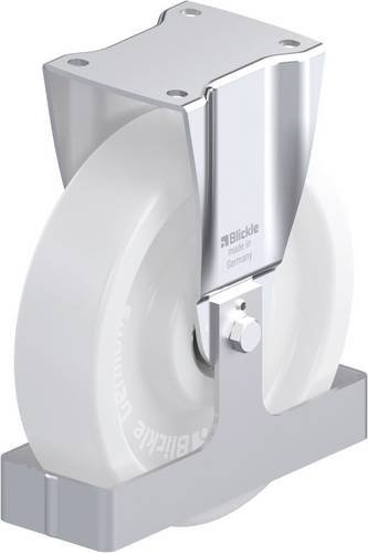 Blickle Stahlblech-Bockrolle BH-SPO 250K-FS in Weiß mit 250 mm Rad-Durchmesser und 900 kg Tragfähigkeit - Bild 1