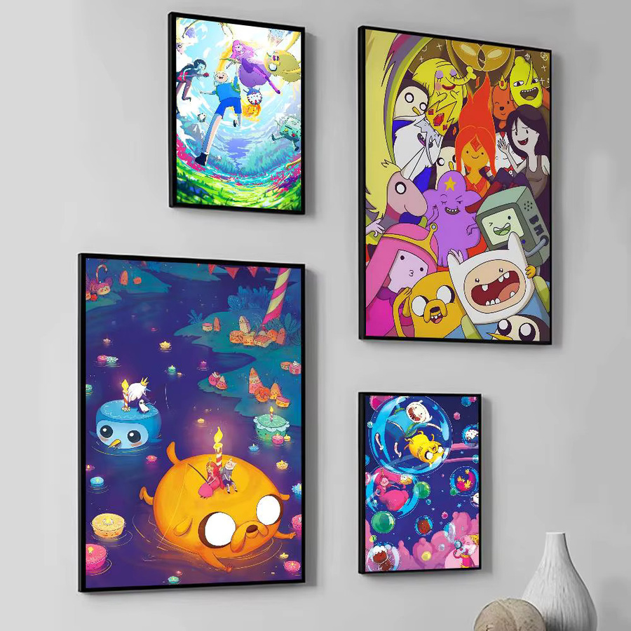 Anime A-Adventures Cartoon Time Wandposter als selbstklebender Wandaufkleber, Mehrfarbig, Rechteckig - Bild 2