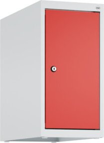 C+P Aufsatzschrank 7035/3020 mit Zylinderschloss und 1 Abteil, Stahlkonstruktion, Grau/Rot, B/H/T: 50 x 50 x 25 cm - Bild 1